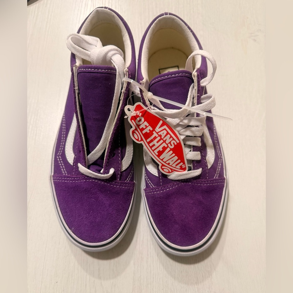 NEW Vans Purple Low-Top Sneakers Skate Shoes 7.5 Womens